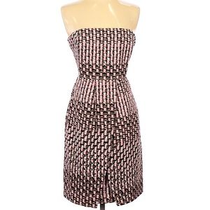 Banana Republic factory strapless patterned dress with pockets